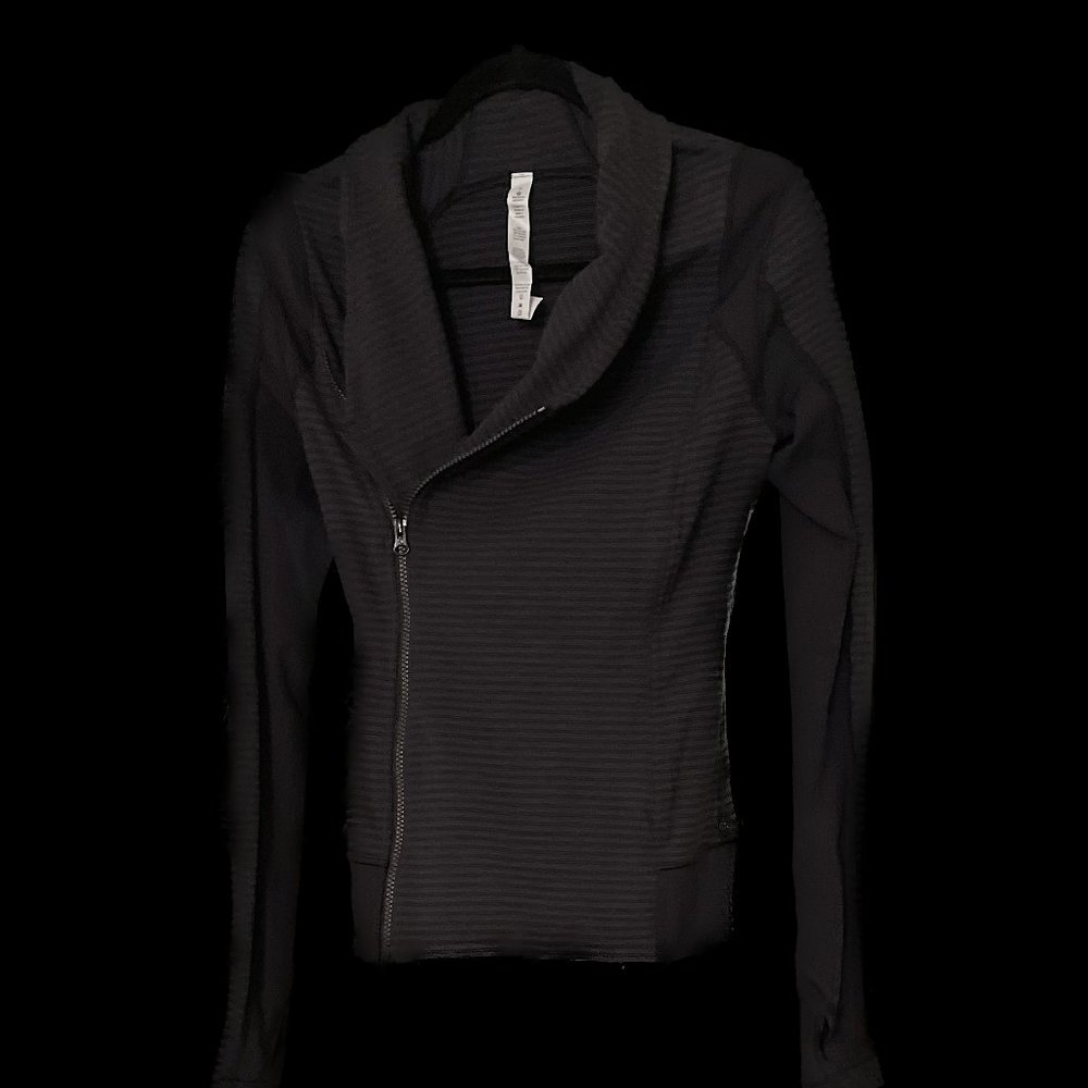 Lululemon Jacket-Size 4-Dark Grey with Stripes-Double Zipper